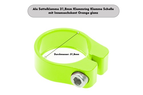 Alu sattel klemme 8mm - sattel, 31,8mm