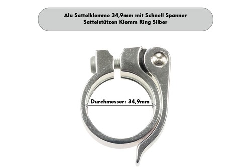 Alu sattel klemme - alu, 34,9mm